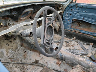 wheel of the old car