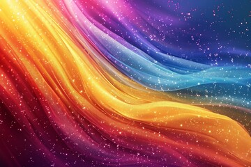 Poster - Imaginative Abstract rainbow colorful. Color overlay. Generate Ai