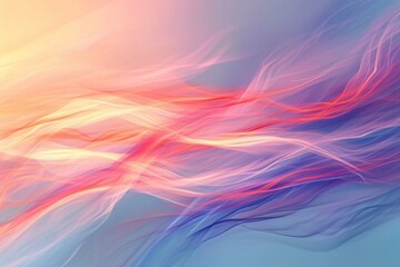 Poster - Airy Abstract wind background. Soft wave graphic. Generate Ai