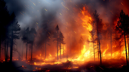 Ring of fire Bailey Colorado Rocky Mountain forest wildfire