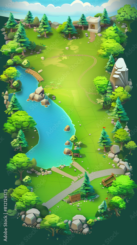 mobile game background level map progression Stock Illustration | Adobe ...