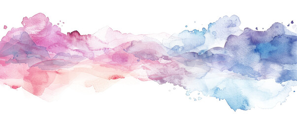 Wall Mural - purple blue light watercolor splash isolated