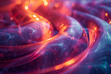 Poster - Illustration of a quantum eraser experiment, showing paths that merge and split,