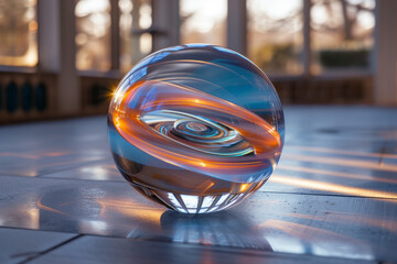 Poster - Artistic scene of an object moving at relativistic speeds, visualizing the Doppler effect,