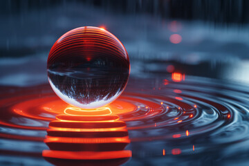 Fototapete - Artistic scene of an object moving at relativistic speeds, visualizing the Doppler effect,