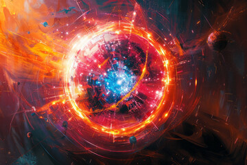 Aufkleber - Conceptual artwork of a Z boson, involved in mediating the weak nuclear force,