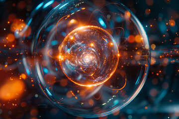 Aufkleber - Conceptual artwork of a Z boson, involved in mediating the weak nuclear force,