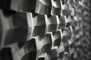 Fototapete - Diagrammatic representation of sound waves being absorbed by soft materials in an acoustically treated room,