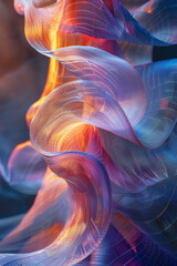 Poster - Abstract art representing the resonance phenomenon, with an object vibrating at its natural frequency due to sound waves,