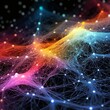 © admin_design - The image shows a colorful neural network with glowing nodes and synapses.