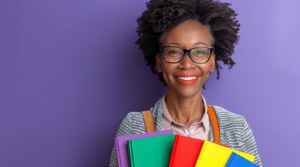 Sticker - The Cheerful Woman with Books