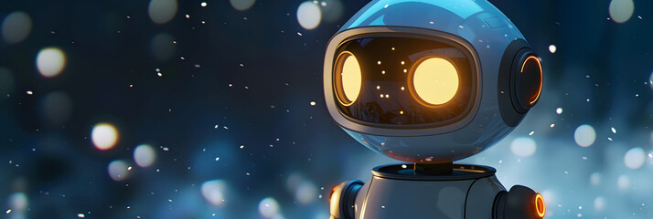 Poster - ai chatbots working and chatting in computer, 