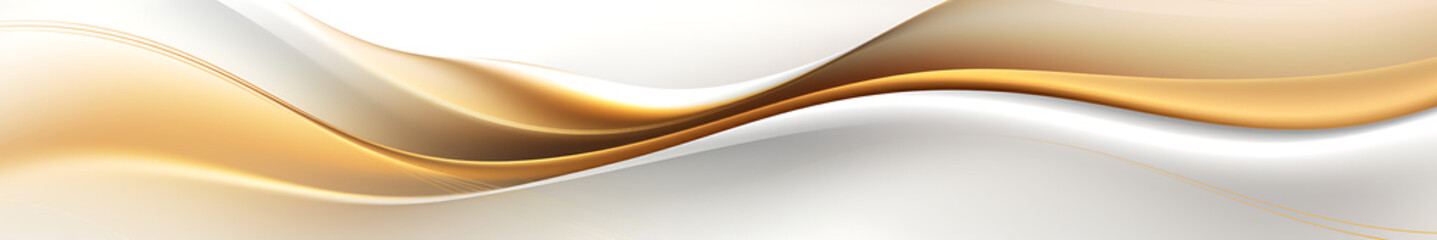 Wall Mural - Abstract background for banner presentation, white and gold, simple, light, satin cloth