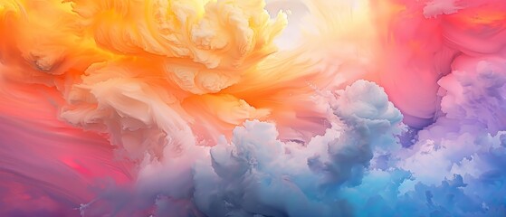 Sticker - A colorful cloud background ( kitchen glass)