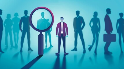 Poster - Human resource management and recruitment business concept