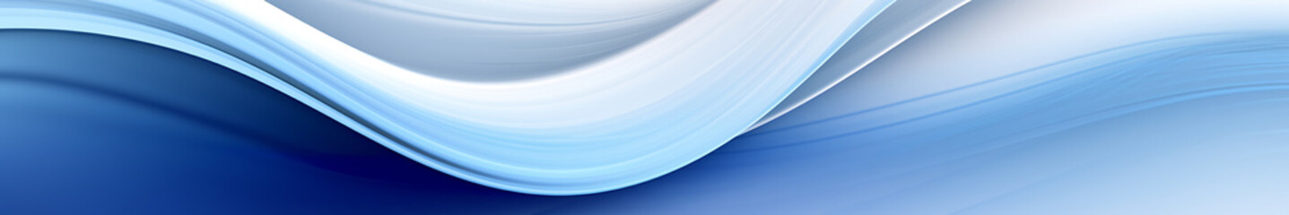 Wall Mural - Abstract background with blue waves for banner presentation, white and blue, simple, light, satin cloth