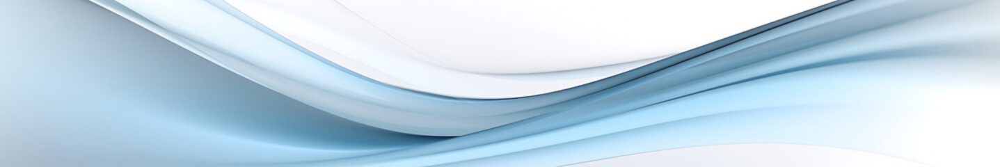 Poster - Abstract background with blue waves for banner presentation, white and blue, simple, light, satin cloth