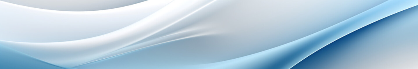 Poster - Abstract background with blue waves for banner presentation, white and blue, simple, light, satin cloth