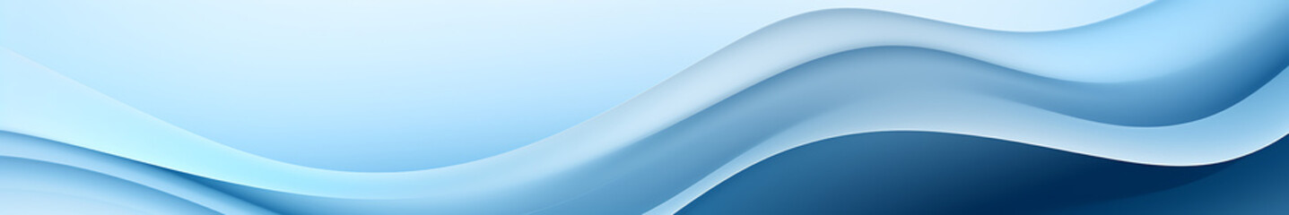 Wall Mural - Abstract background with blue waves for banner presentation, white and blue, simple, light, satin cloth