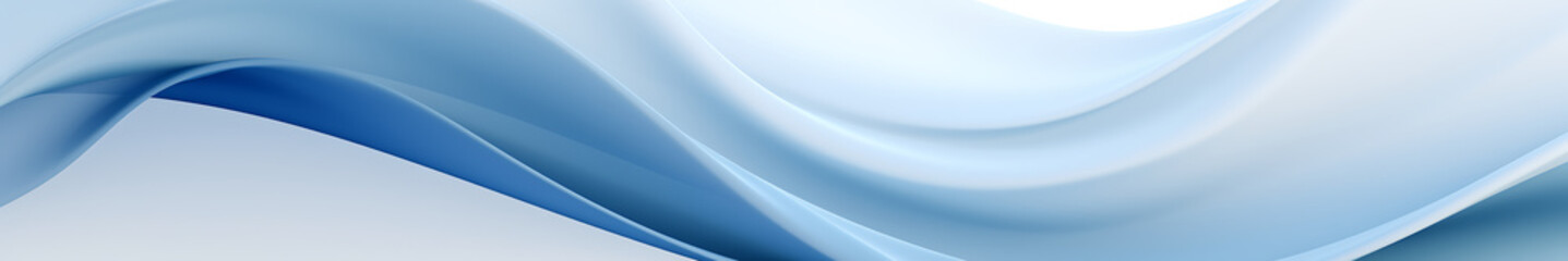 Wall Mural - Abstract background with blue waves for banner presentation, white and blue, simple, light, satin cloth