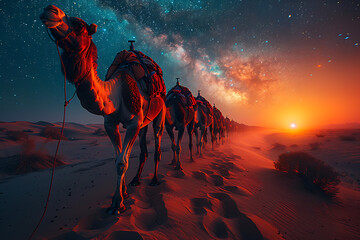 Canvas Print - horse in the desert