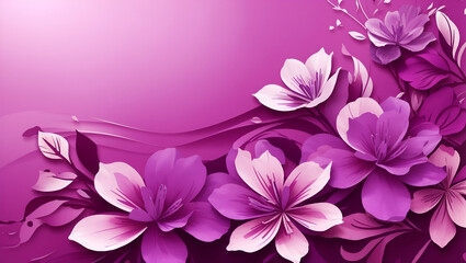 Wall Mural - Abstract purple color background on simple floral design wallpaper