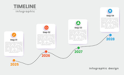 Wall Mural - Business visualization infographic design template with options, steps or processes.