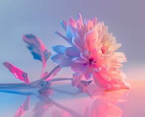 Wall Mural - flower on a light background.