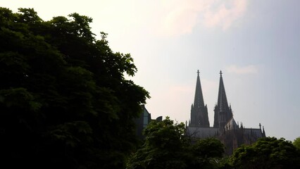 Poster - the dom church of cologne germany in a time lapse 4k 30fps video