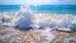 Spectacular Ocean Waves Crashing on Shore Generative AI