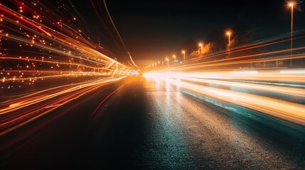 A long, colorful streak of light is shown in the image