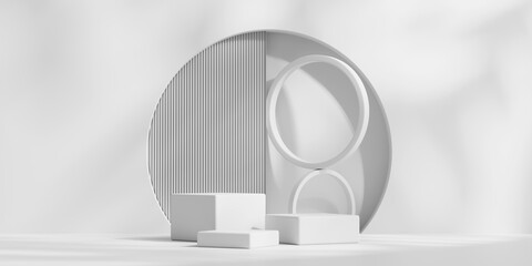 Poster - Podium Minimal For Product Display Showcase Presentation 3D Rendering