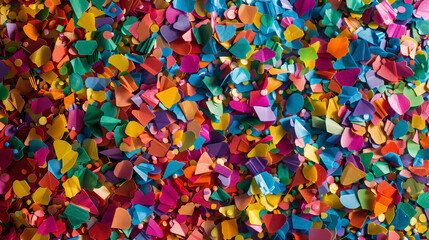 Wall Mural - Colorful Confetti Adorning a Wall