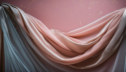 Canvas Print - a soft pink background with a smooth flowing fabric design in the center of the image is a soft pink background with a smooth flowing fabric design in the middle generative ai