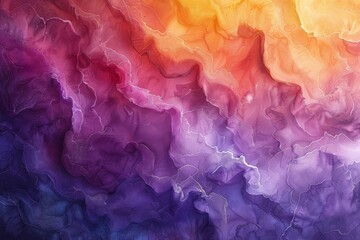 Poster - A warm, undulating abstract image with gradients from red through to purple and blue hues