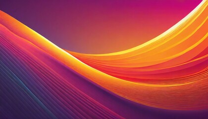 Wall Mural - abstract colorful banner background curved smooth lines