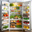 fridge full of fruits and vegetables