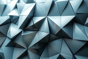 Poster - Dark and light blue hues create a sense of calm in this geometric patterned image