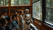 © Jay Koppelman - A humanoid robot teaches a group of young students in a school classroom