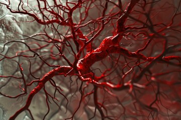 Poster - High-resolution image depicting the intricate structure of human neuron pathways