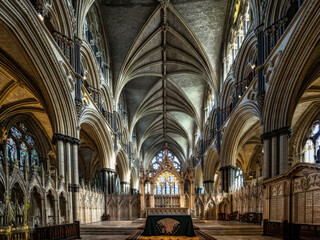 Wall Mural - Lincoln Cathedral, Roman Catholic Gothic church and cathedral wi