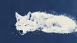 small Joyful wolf by joey moya, cute, in the style of minimalistic drawings
