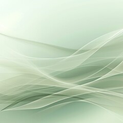 Poster - Green and White Abstract Background With Wavy Lines