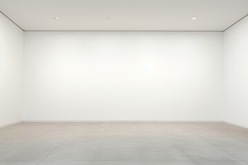 Poster - Empty white room with white walls and floor.