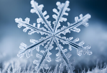 snowflake on a blue