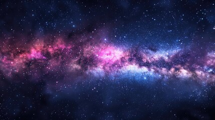 Wall Mural - capture the breathtaking night scenery of the milky way galaxy adorned with a vibrant palette of sta