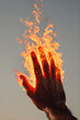 Burning hand