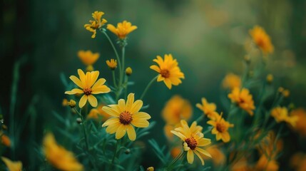 Poster - Close up of blooming Lance leaved Coreopsis with yellow flowers