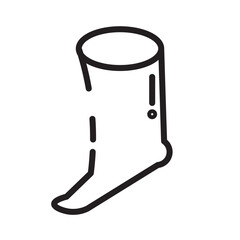 Sticker - Clothing Socks Wool Line Icon