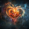 heart in the space